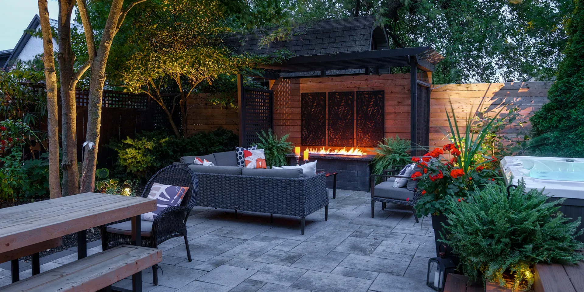 outdoor fireplace
