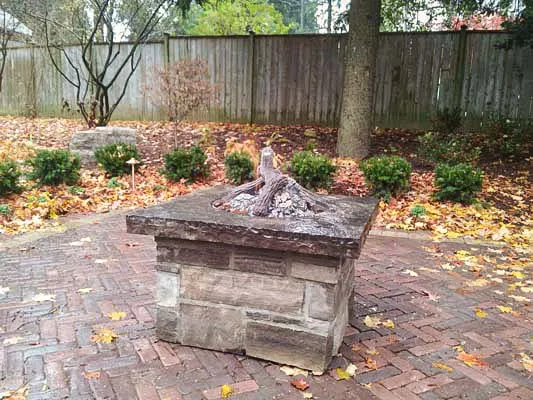 outdoor fireplace