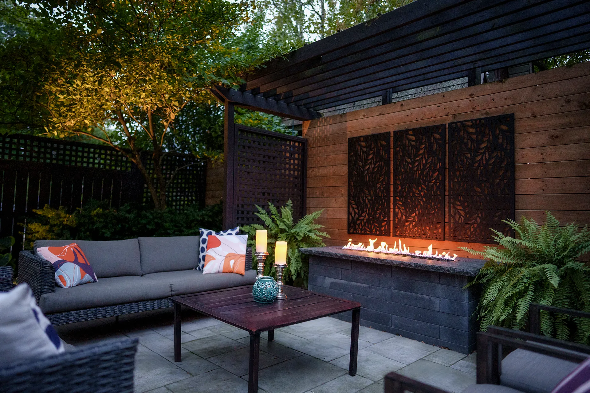 outdoor fireplace