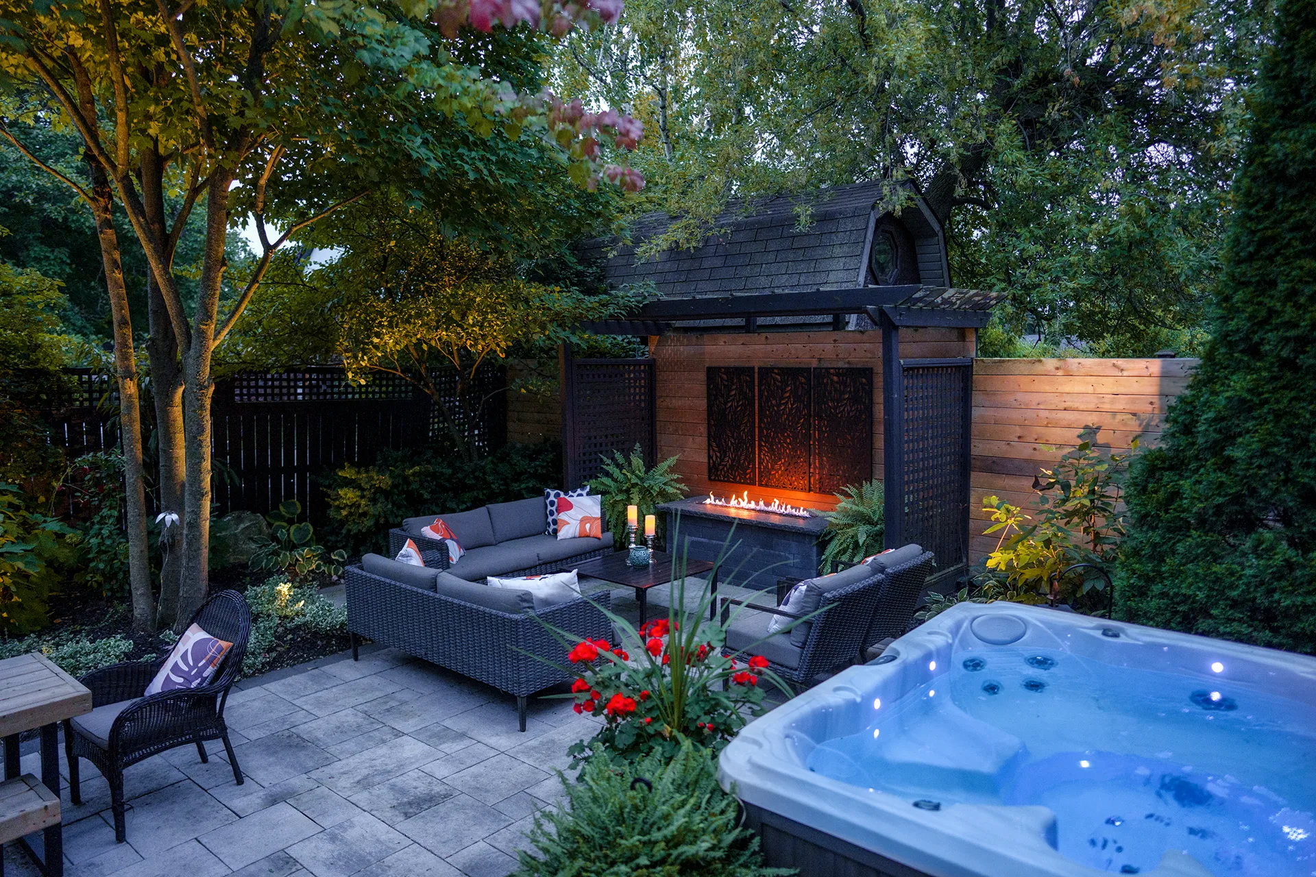 outdoor fireplace